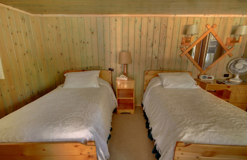 Cabin two beds at River Orchard Place.