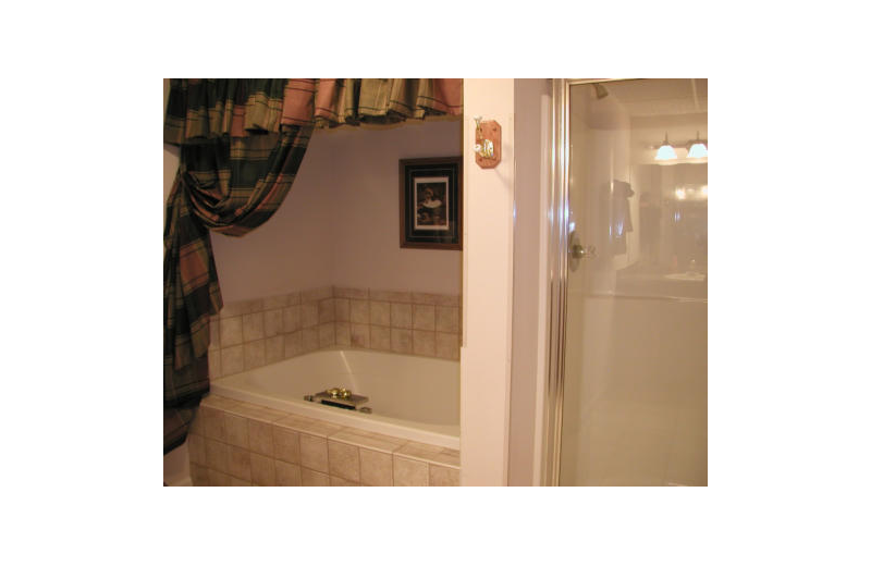 Guest bathroom at Canterbury Chateau Bed & Breakfast.