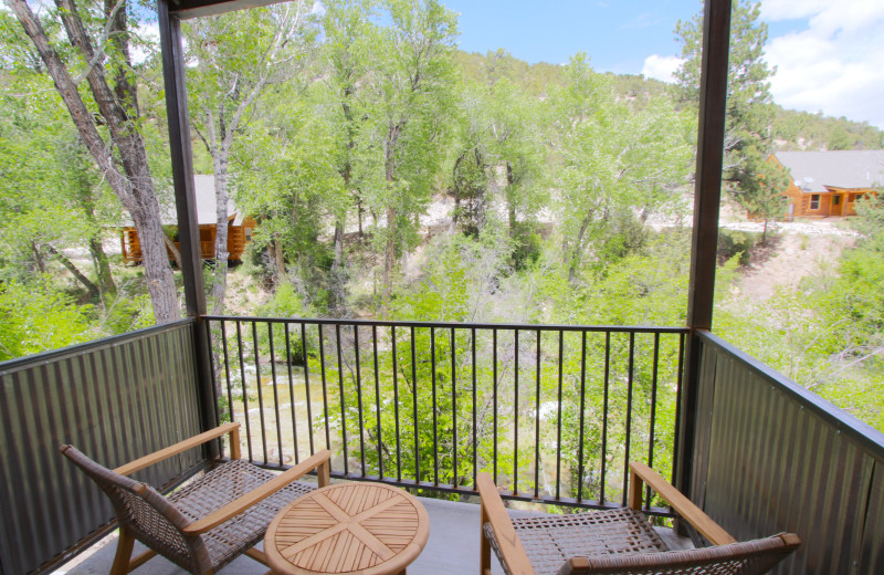 Guest balcony at Mt. Princeton Hot Springs Resort.