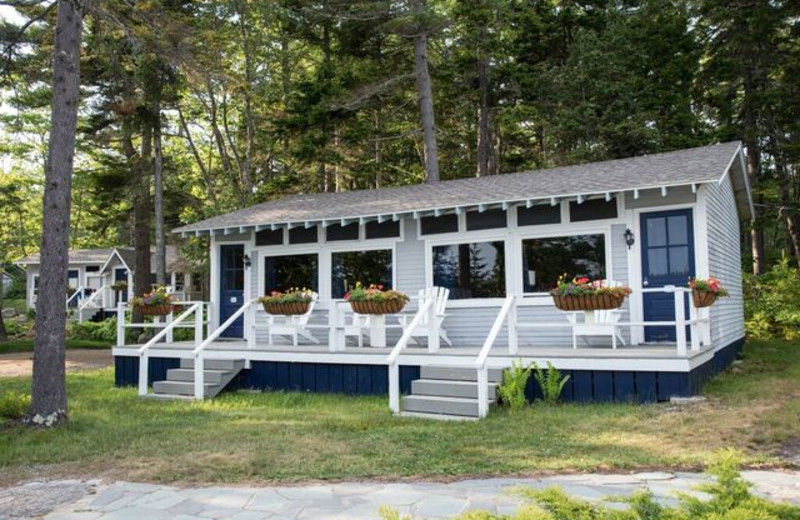 Cabin exterior at Linekin Bay Resort.