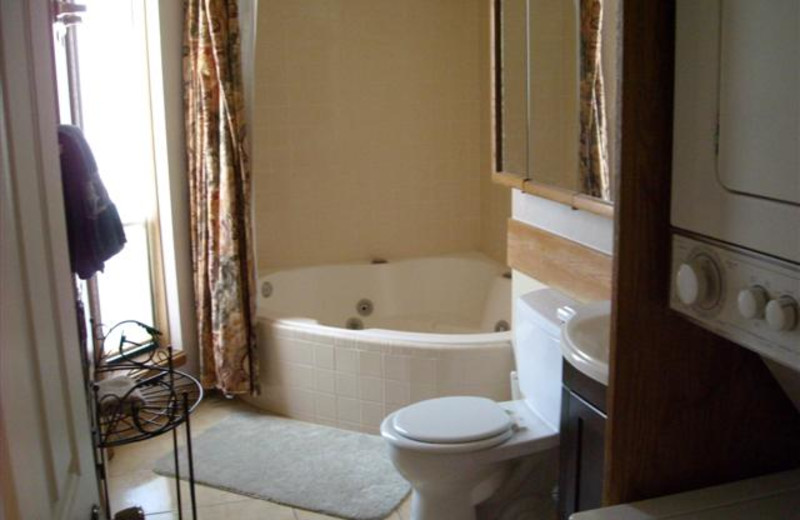 Guest bathroom at Lori's Luxury Rentals.