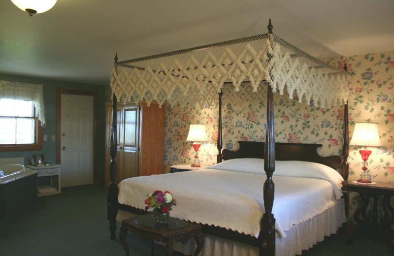 Guest room at The Rose Farm Inn.