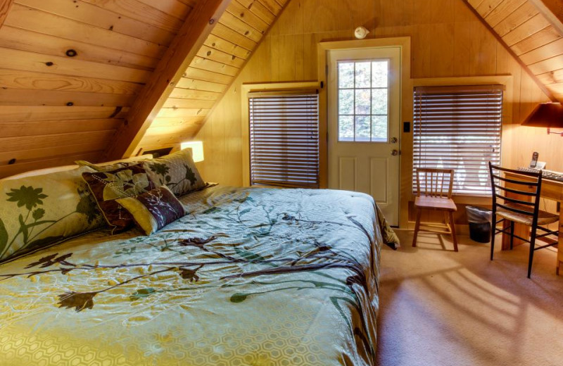 Vacation rental bedroom at Vacasa Rentals Lake Tahoe.