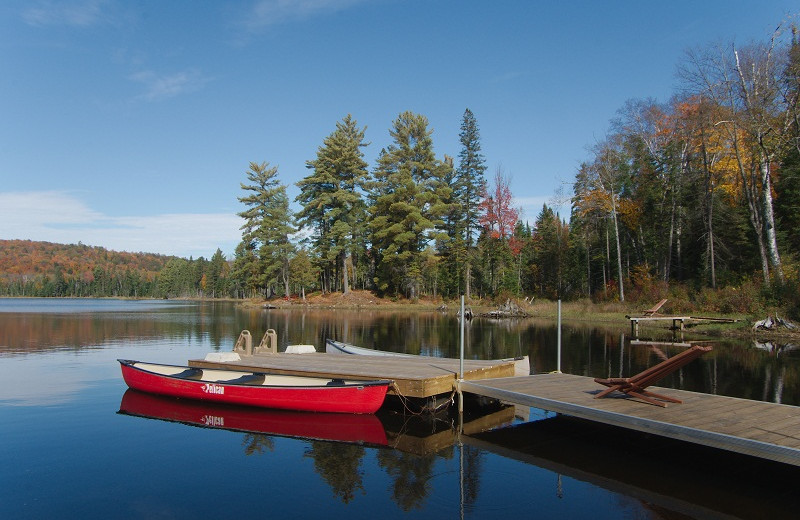 Dock at Algonquin Eco-Lodge.