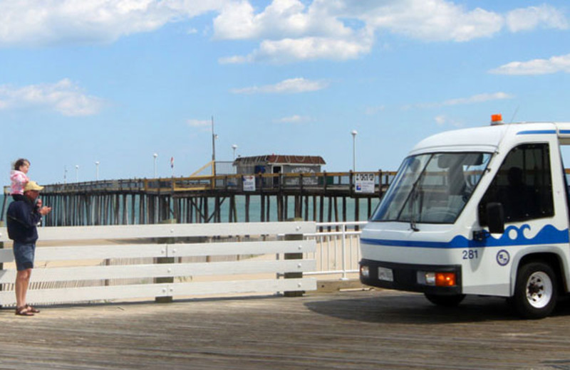 Fishing pier near Flagship Oceanfront Hotel Ocean City.