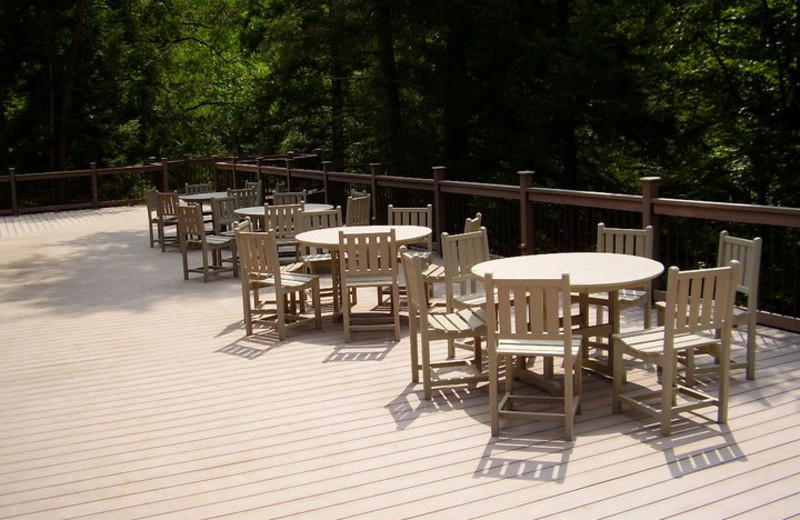 Patio at Rivers Ridge Lodge