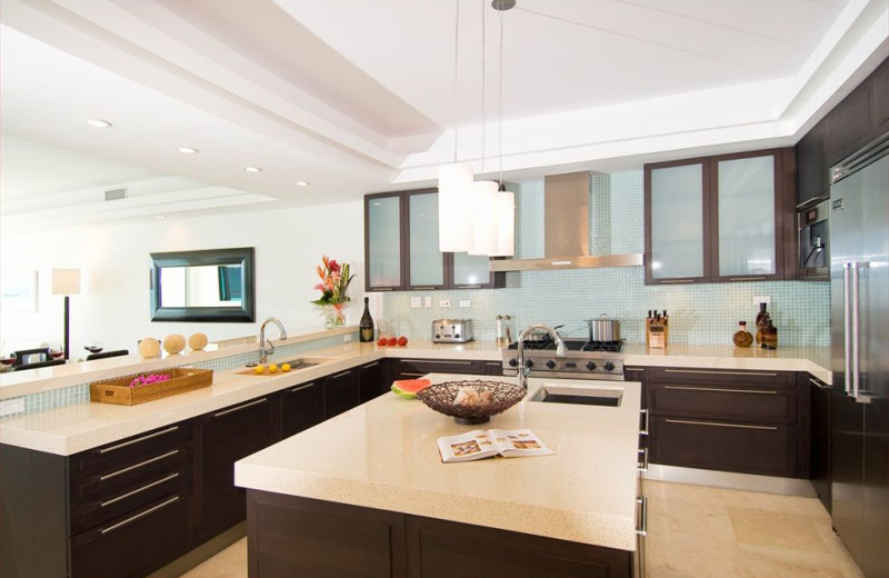 Villa kitchen at Island Properties Luxury Rentals.