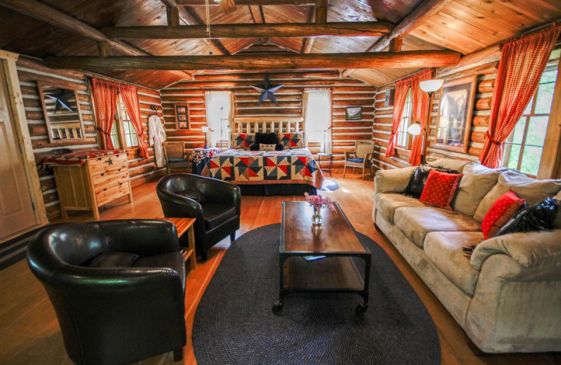 Guest room at Triple J Wilderness Ranch.