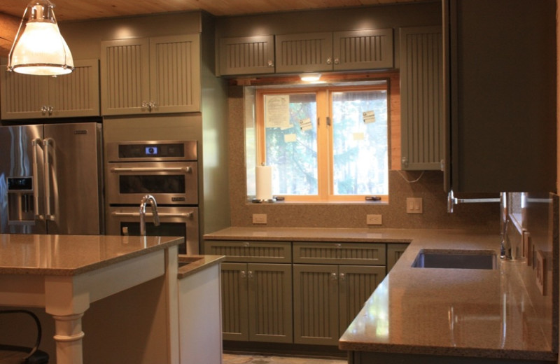 Rental kitchen at Vacation Cottages.