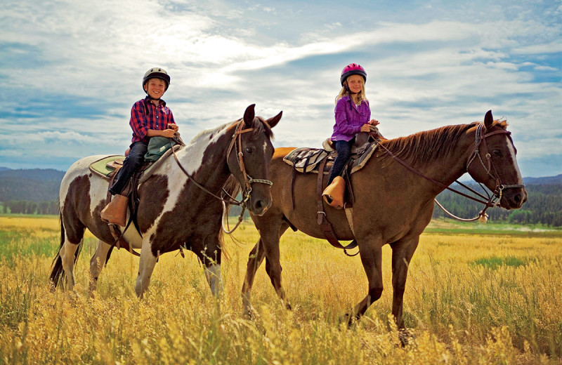 Horseback riding at The Resort at Paws Up.
