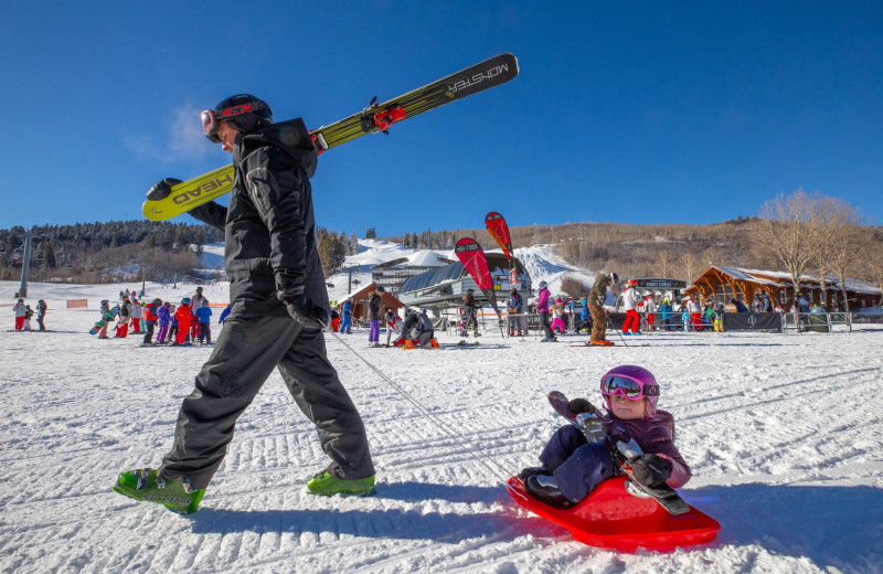 Skiing at Limelight Hotel.