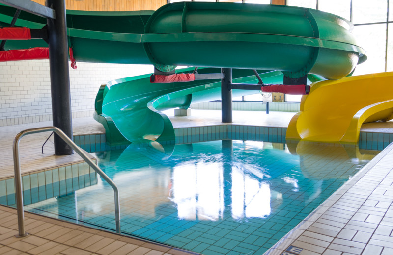 Indoor water slide at Douglas Fir Resort & Chalets.