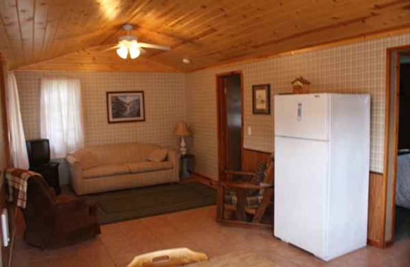 Cabin interior at The Lodge on Otter Tail Lake.