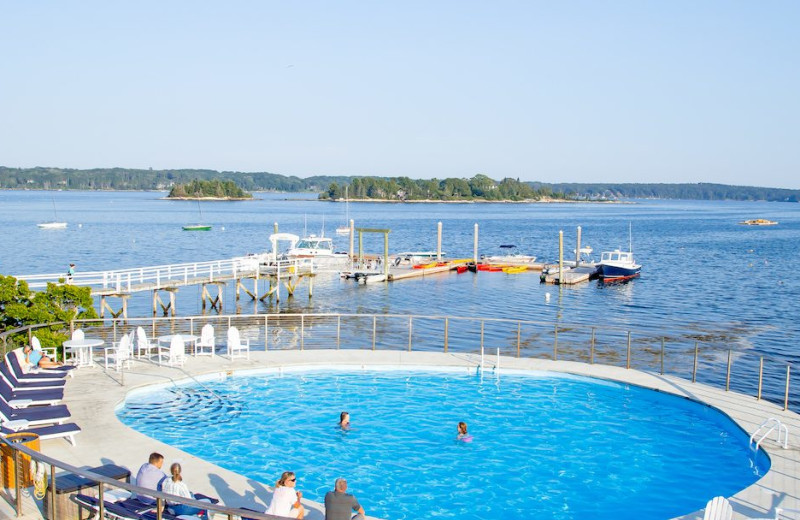 Outdoor pool at Linekin Bay Resort.