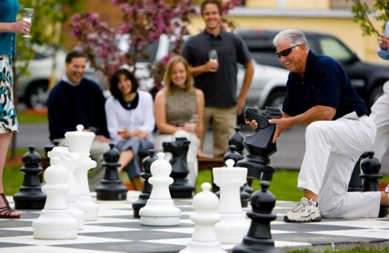 Giant chess at La Tourelle Resort & Spa.