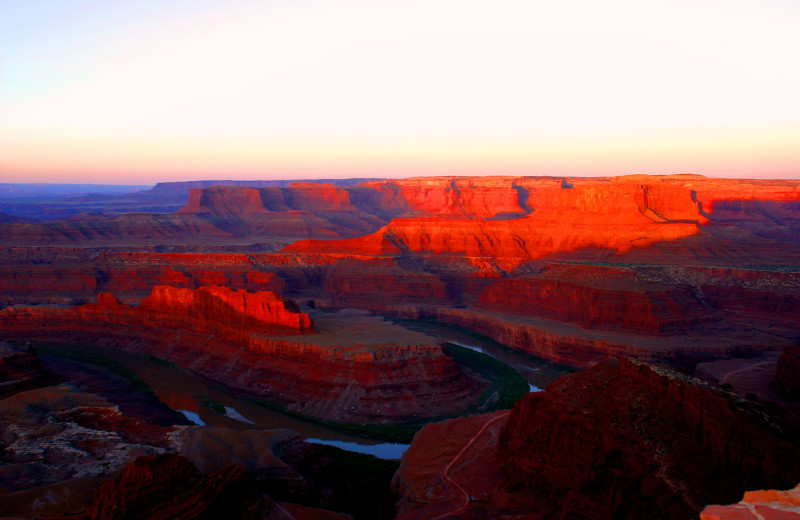 Scenic view of canyon near Big Horn Lodge.