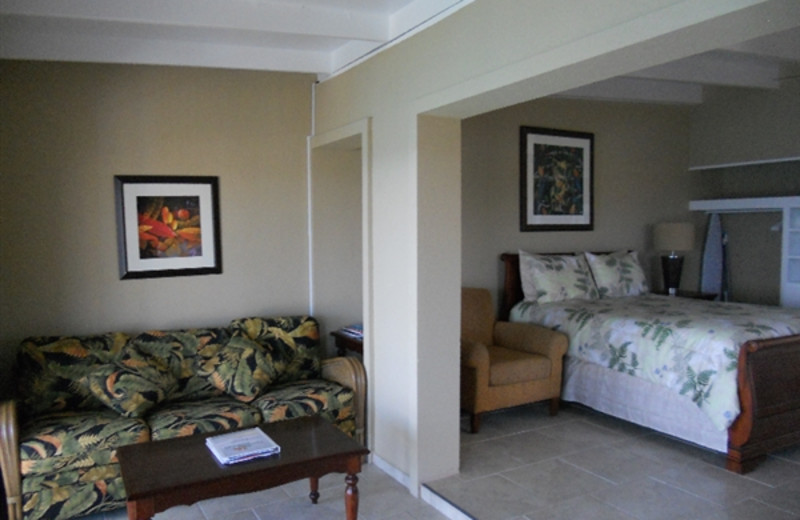 Rental bedroom at Paradise Cove Resort.