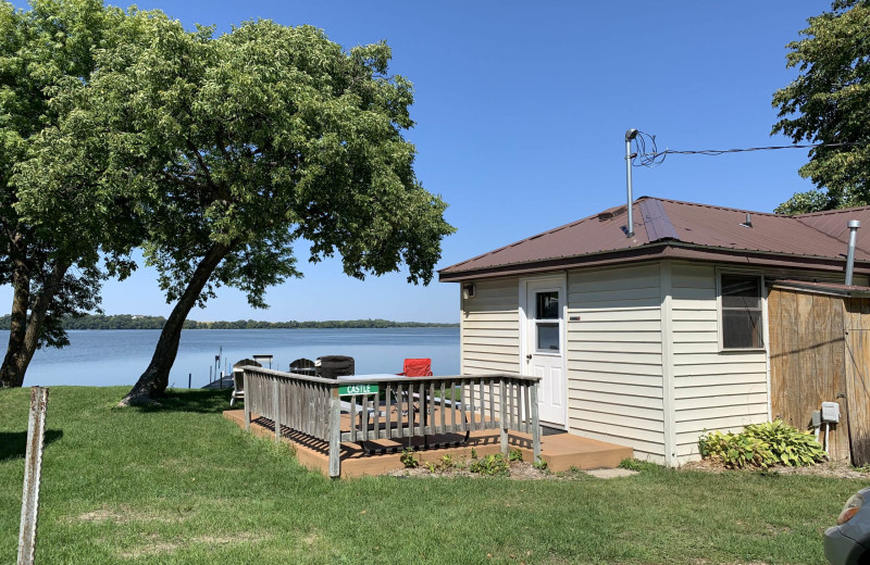 Cabin exterior at Ten Mile Lake Resort.