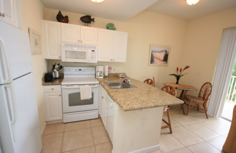 Rental kitchen at Boca Ciega Resort.