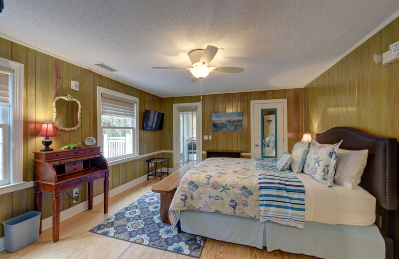 Guest room at The Grey Owl Inn.