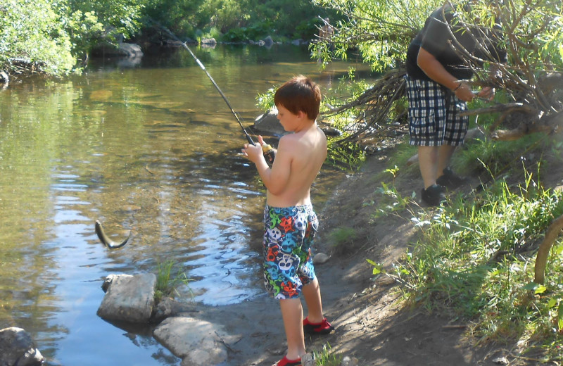 Fishing at Long Barn Lodge.