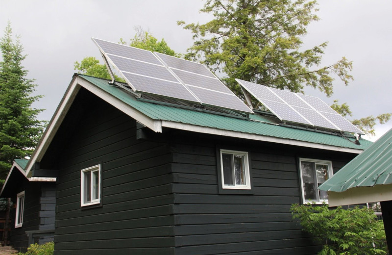 Solar panels at Bartlett Lodge.