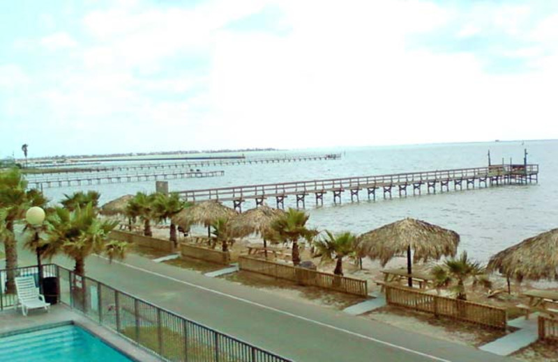 Beach view at Hunt's Castle Hotel.