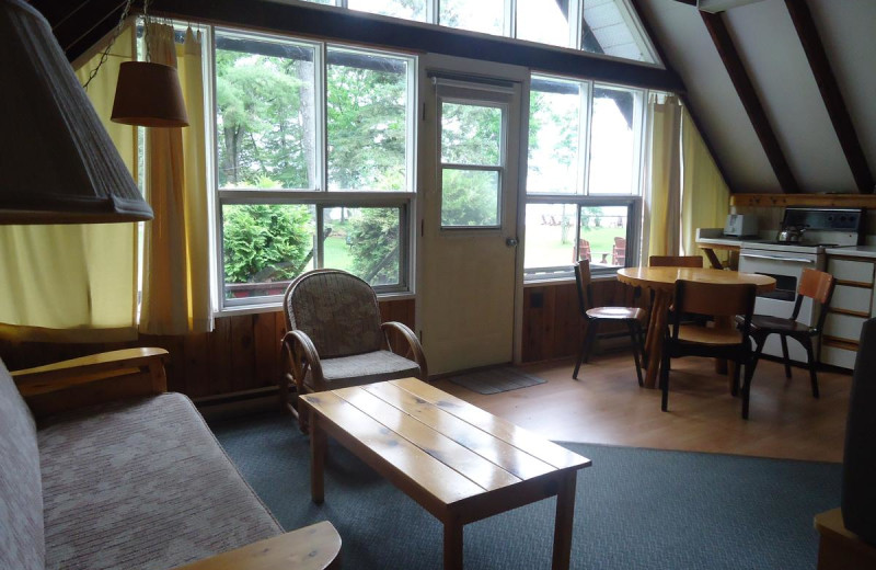 Guest living room at Balsam Resort.