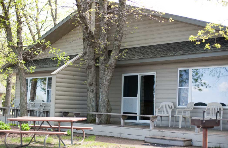 Cabin exterior at Gull Lake Resort.