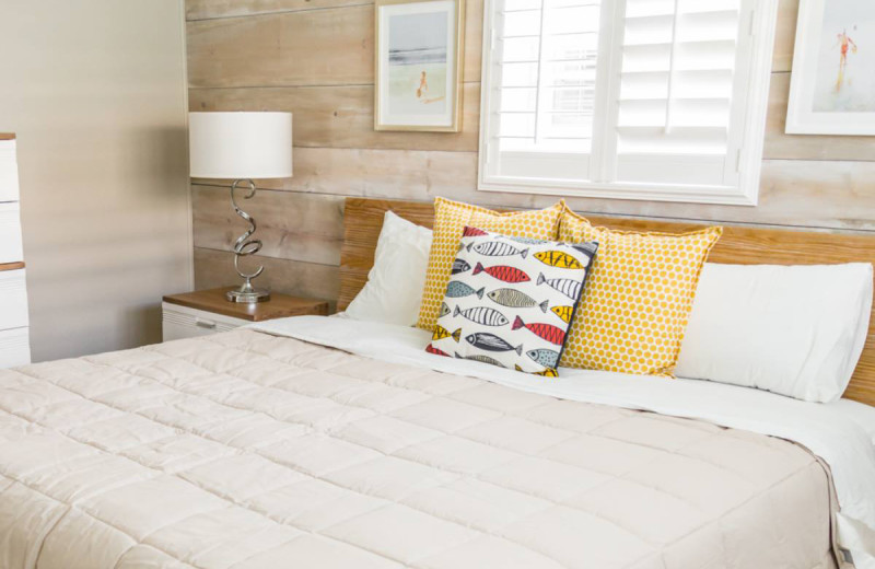 Guest bedroom at Island House Beach Resort.