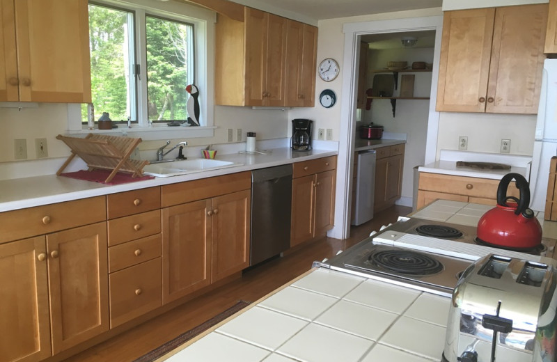 Rental kitchen at Vacation Cottages.