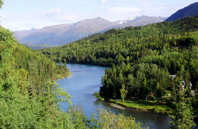 Fishing at Kenai River Drifters Lodge.