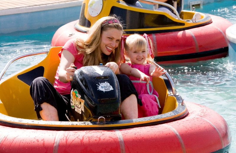 Bumper boats at Shoreline Towers.