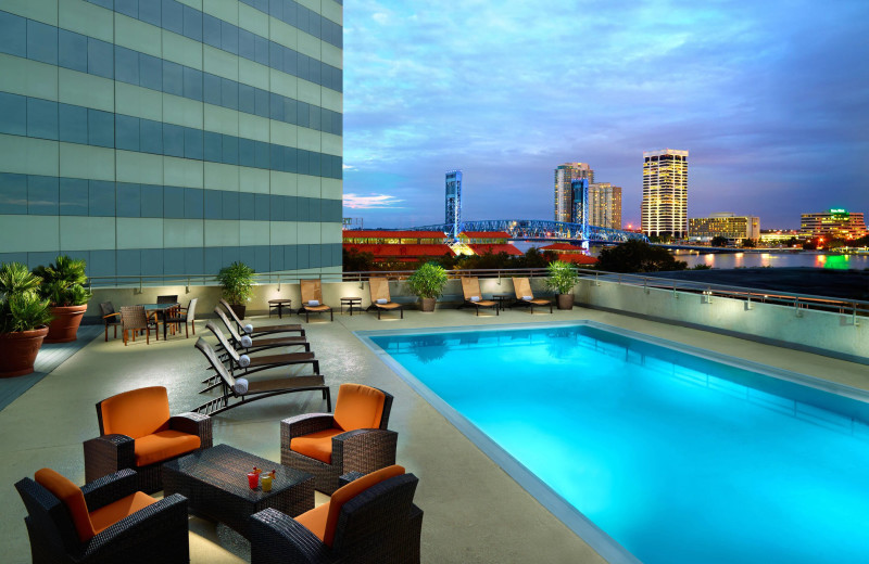 Outdoor pool at Marriott Jacksonville Downtown.