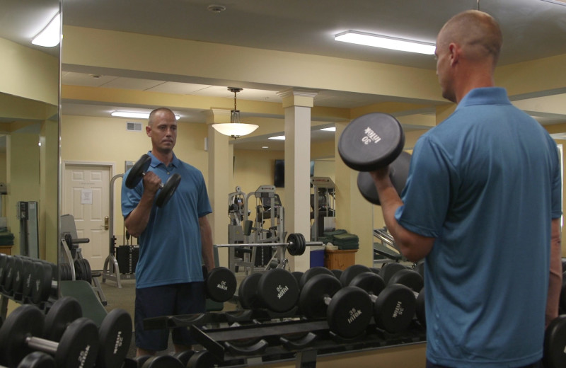 Gym at The Meadowmere Resort.