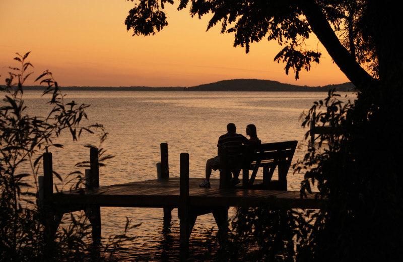 Watching the sunset at Heidel House Resort.