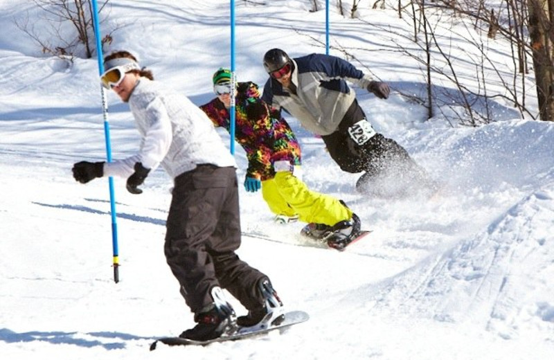 Snowboarding at Big Powderhorn Mountain Resort.