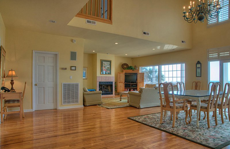 Rental living room at Grand Strand Vacations.