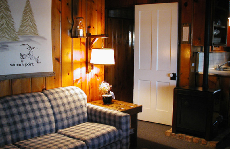 Cabin interior at Samara Point Resort.