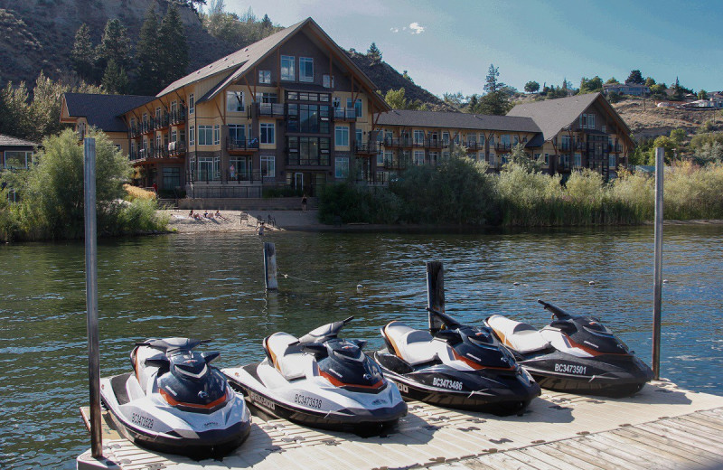 Jet skis at Summerland Waterfront Resort.