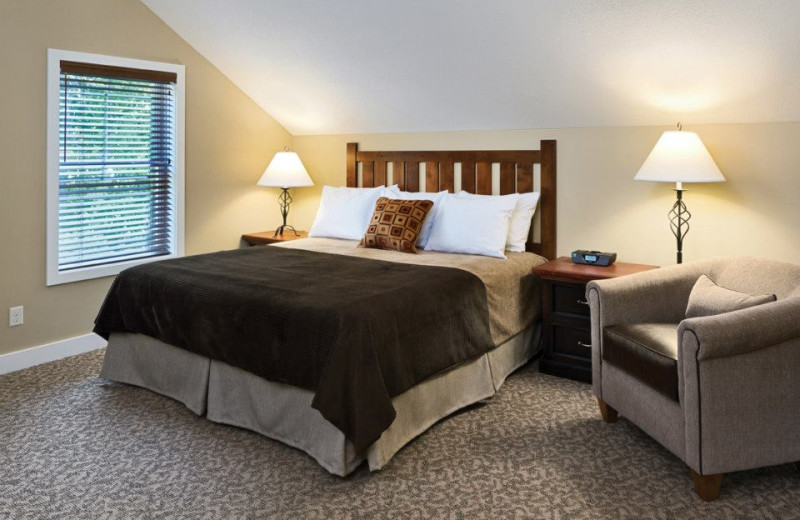 Cottage guest room at Arrowwood Resort.