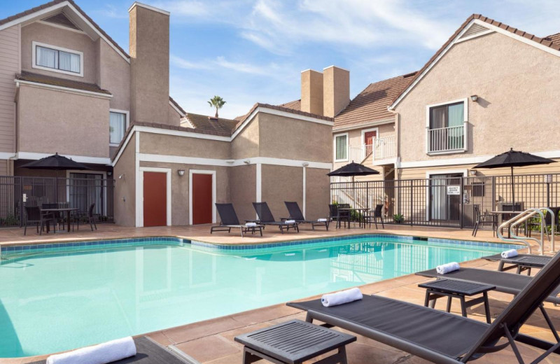 Outdoor pool at Residence Inn by Marriott Long Beach.