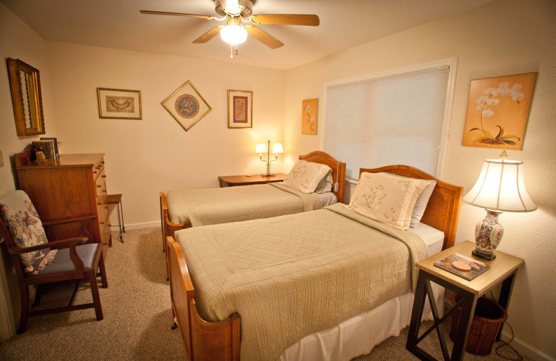 Rental bedroom at Boone Cabin Rentals.