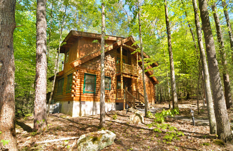 Cabin exterior at American Mountain Rentals.
