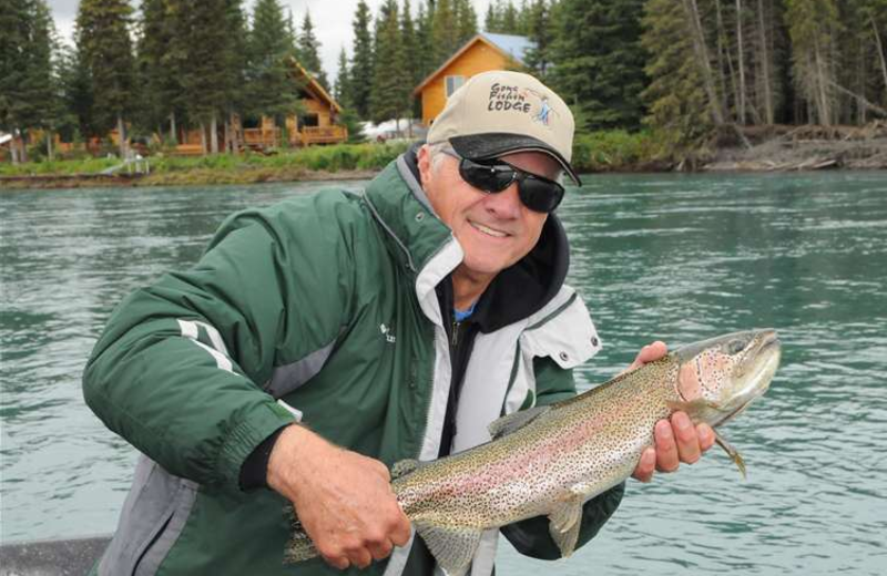 Trout fishing at Gone Fishin' Lodge.