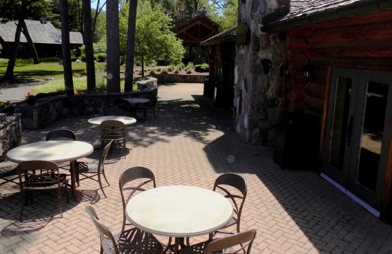 Patio at Garland Lodge and Resort.