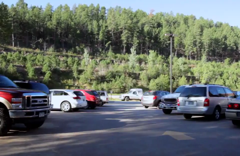 Parking lot at Rushmore Express Inn & Family Suites.