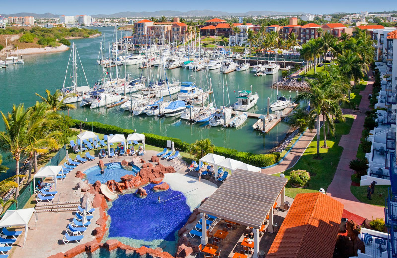 View from El Cid Marina Beach Hotel and Yacht Club.