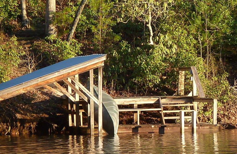 Dock at Mountain Rest Cabins and Campground.