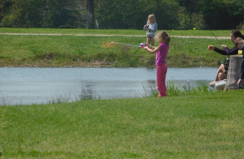 Fishing at Lone Star Jellystone.